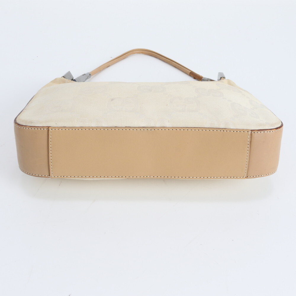 Gucci GG Canvas 001 3812 Leather One-Shoulder Bag Handbag Beige Women's - Picture 5 of 9